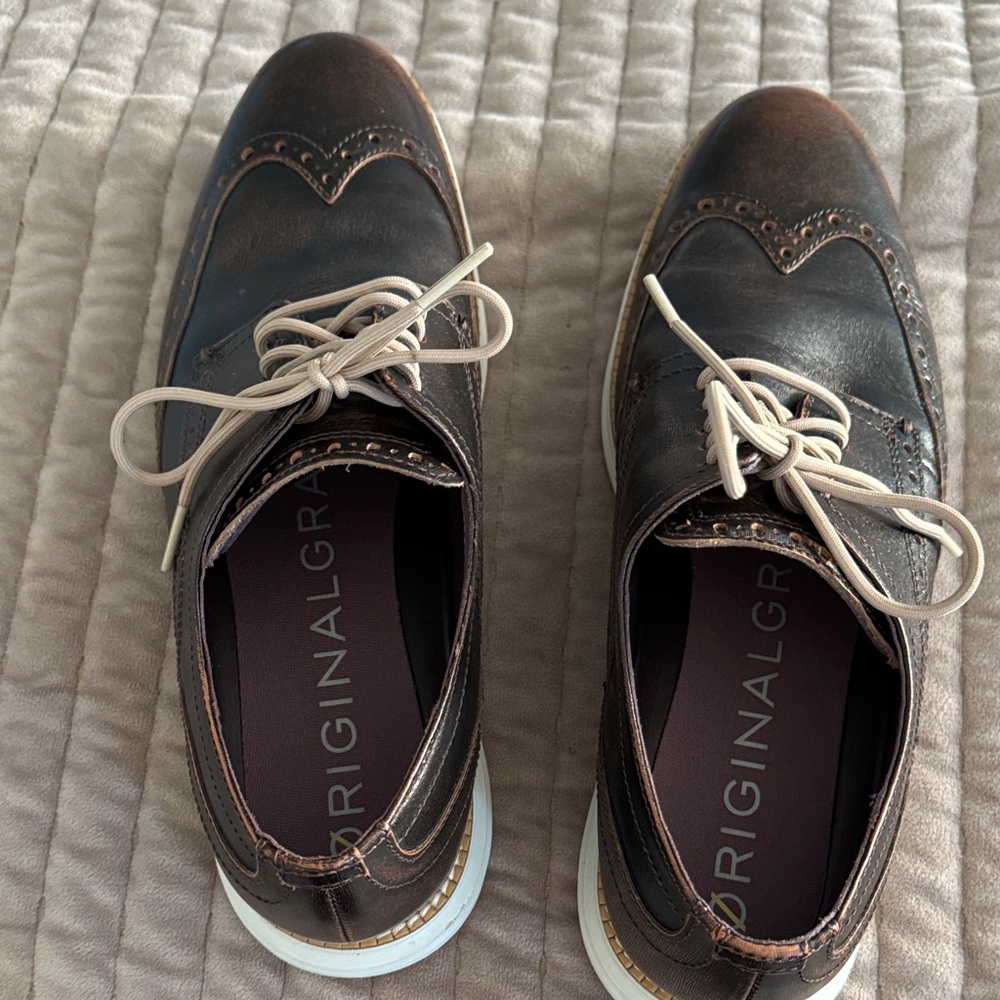 Cole Haan Dark Brown Leather Oxfords